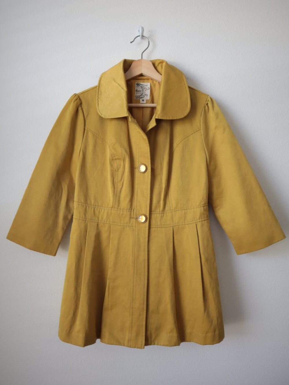 Y2K Tulle 3/4 Sleeve Pleated Saffron Princess Jacket | M - Picture 2 of 6